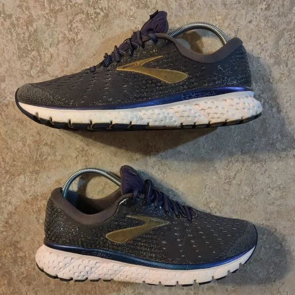 Brooks Glycerin 17 Mens Size 8.5 D Gray Running Shoes Gym Sneakers 1102961D048