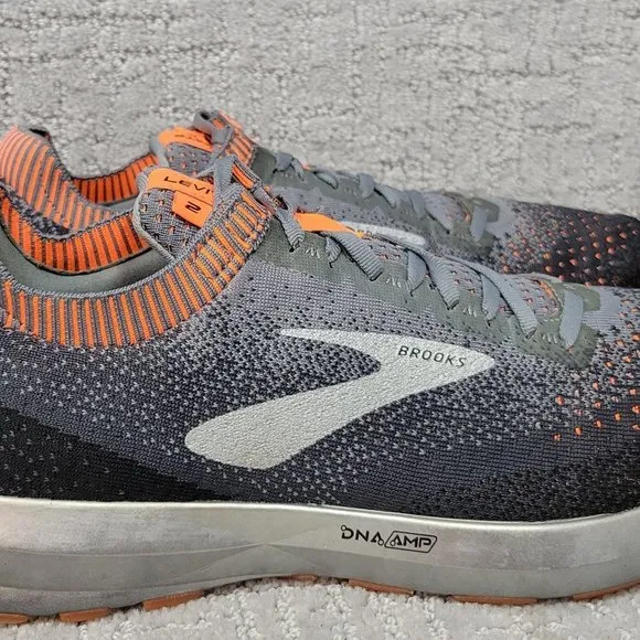 Brooks Levitate 2 1102901D026 Mens Size 11.5D Gray Orange Athletic Running Shoes