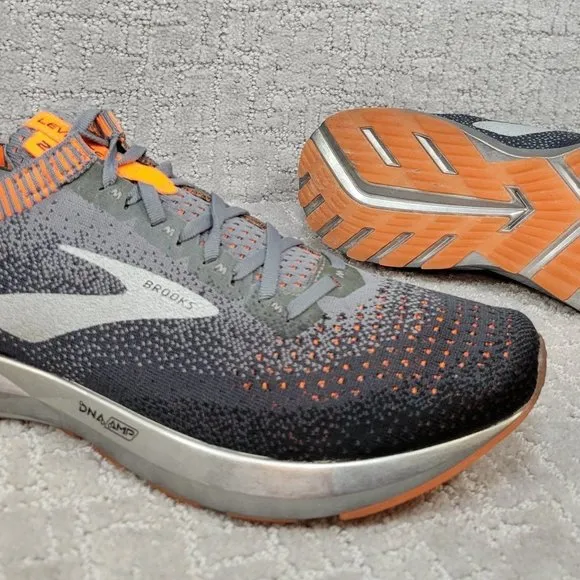Brooks Levitate 2 1102901D026 Mens Size 11.5D Gray Orange Athletic Running Shoes