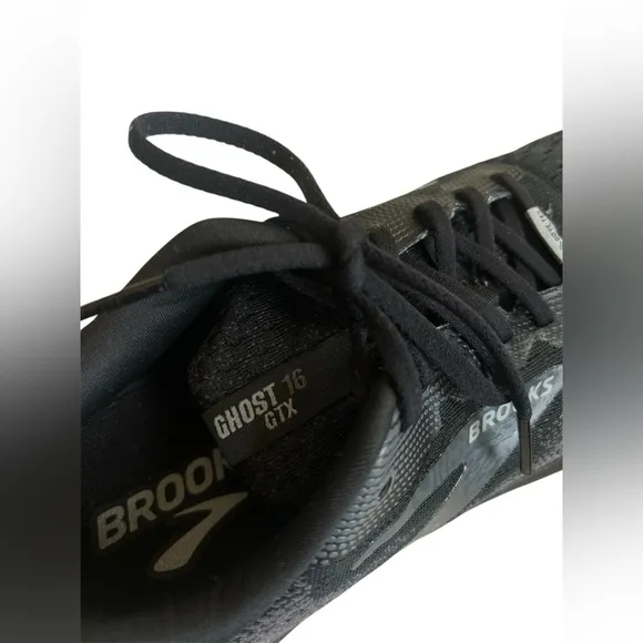 Brooks Mens Ghost 16 GTX Black Running &amp; Training Shoes Sneakers size 11.5