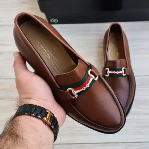 Brown Men's Leather Loafers