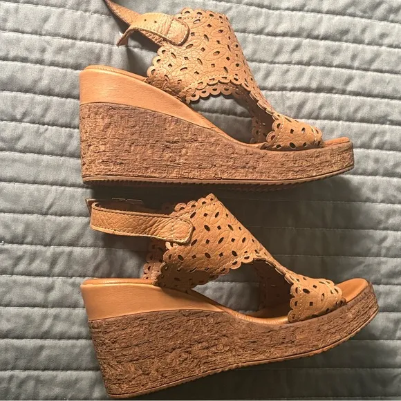 Brown Wedge Sandals  THALYA BOSI size 8