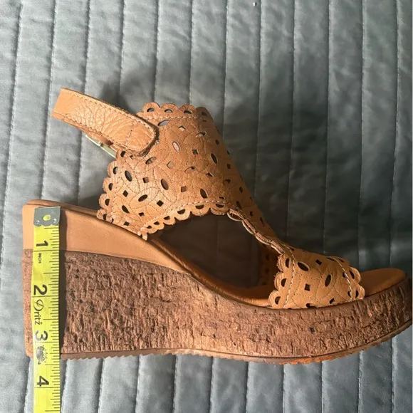 Brown Wedge Sandals  THALYA BOSI size 8