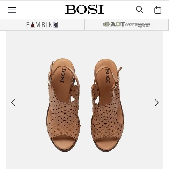 Brown Wedge Sandals  THALYA BOSI size 8