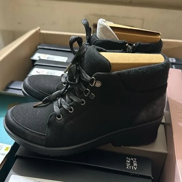BZees Machine-Washable Lace-Up Booties- Brooklyn (WIDE)