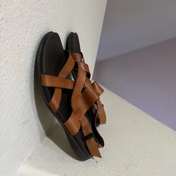 C Gino Cherutti Brown‎ Handmade Leather Mens Sandals comfort Summer Fisherman 10