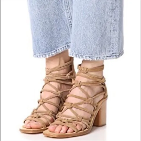 Camille Sandal in Camel Suede - Sz 8