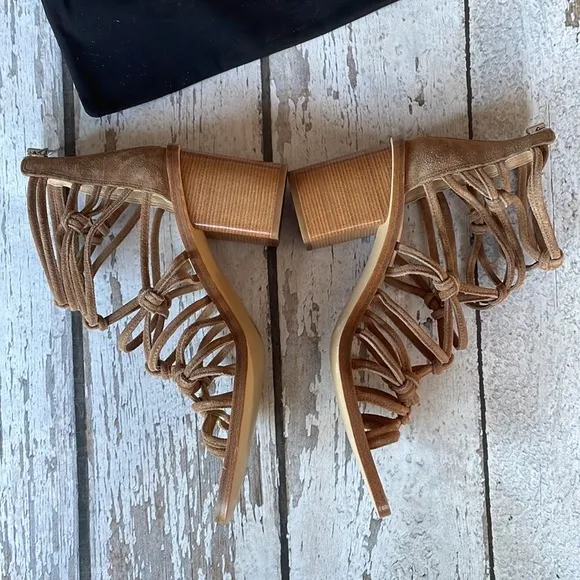 Camille Sandal in Camel Suede - Sz 8