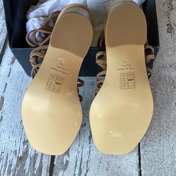 Camille Sandal in Camel Suede - Sz 8