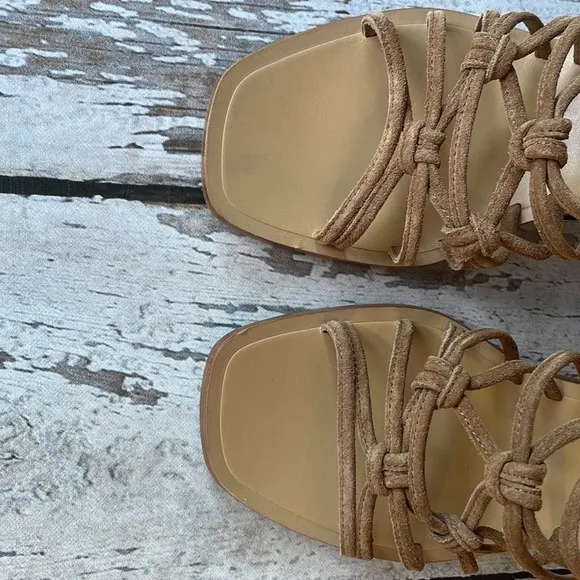 Camille Sandal in Camel Suede - Sz 8