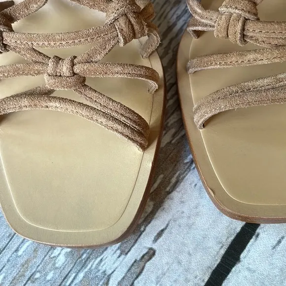 Camille Sandal in Camel Suede - Sz 8