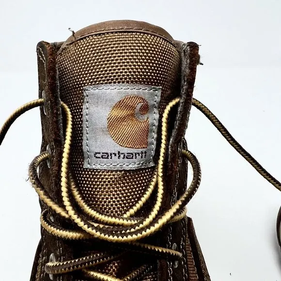Carhartt Men's Lightweight Sneaker Boot  Brown Leather &amp; Tan Duck Size 9M FA5015