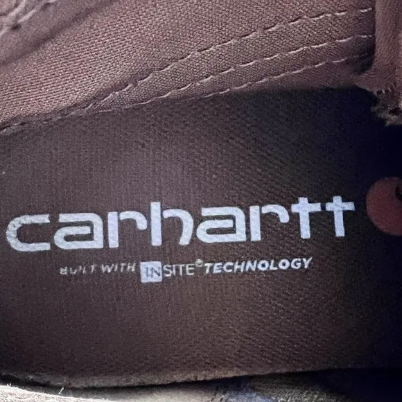 Carhartt Men's Lightweight Sneaker Boot  Brown Leather &amp; Tan Duck Size 9M FA5015