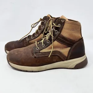 Carhartt Men's Lightweight Sneaker Boot  Brown Leather &amp; Tan Duck Size 9M FA5015