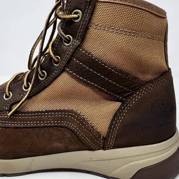 Carhartt Men's Lightweight Sneaker Boot  Brown Leather &amp; Tan Duck Size 9M FA5015