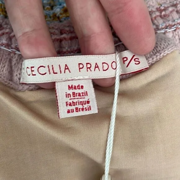 Cecilia Prado $198 New Knitted Tiered Hem Smocked Waist Mini Skirt S