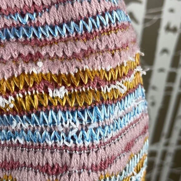 Cecilia Prado $198 New Knitted Tiered Hem Smocked Waist Mini Skirt S