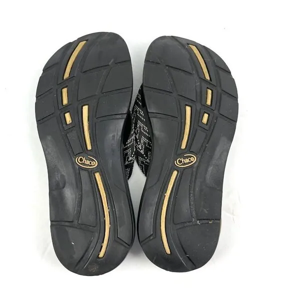 Chaco Flip Eco Tread Sandals 6 Black Outdoors Comfort Flip Flops Womens