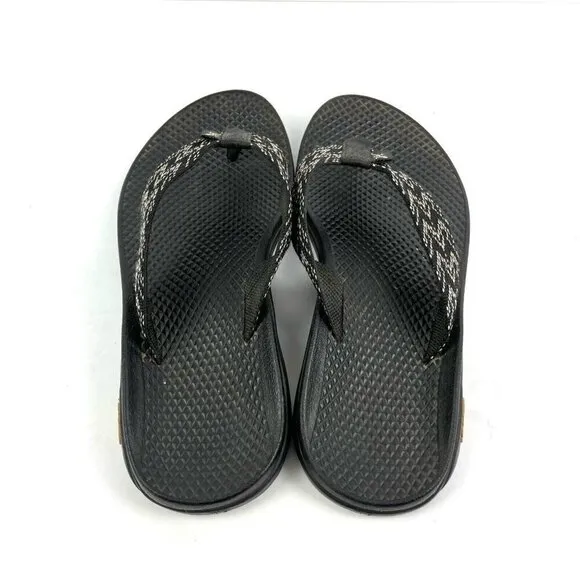 Chaco Flip Eco Tread Sandals 6 Black Outdoors Comfort Flip Flops Womens