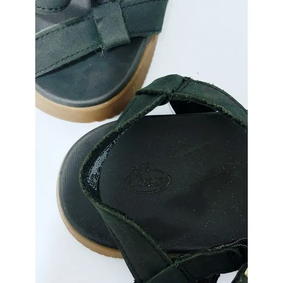Chaco Tulip Leather Sandals in Black
