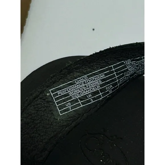 Chaco Tulip Leather Sandals in Black