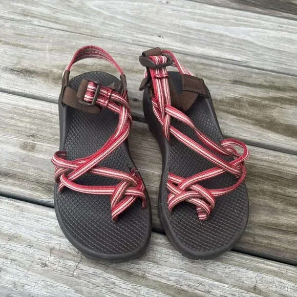 Chaco Z/1  - Women’s 7 - Red/Brown/White Sandals Toe