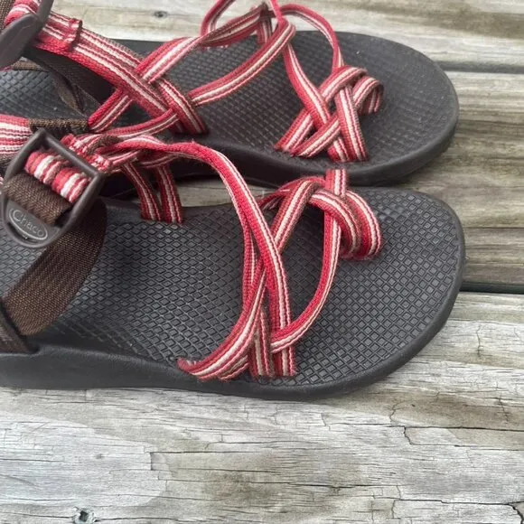Chaco Z/1  - Women’s 7 - Red/Brown/White Sandals Toe