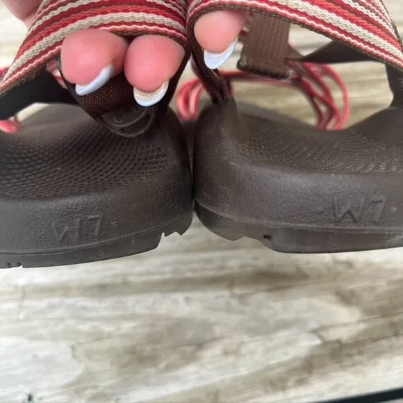 Chaco Z/1  - Women’s 7 - Red/Brown/White Sandals Toe