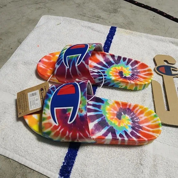 Champion Tie-Dye Slide Sandals