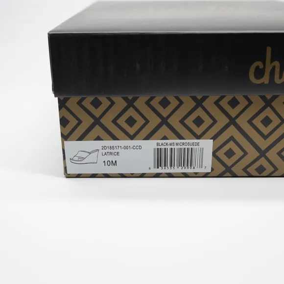 Charles By Charles David Womens Latrice Wedge‎ Heeled Sandals Black Size 10