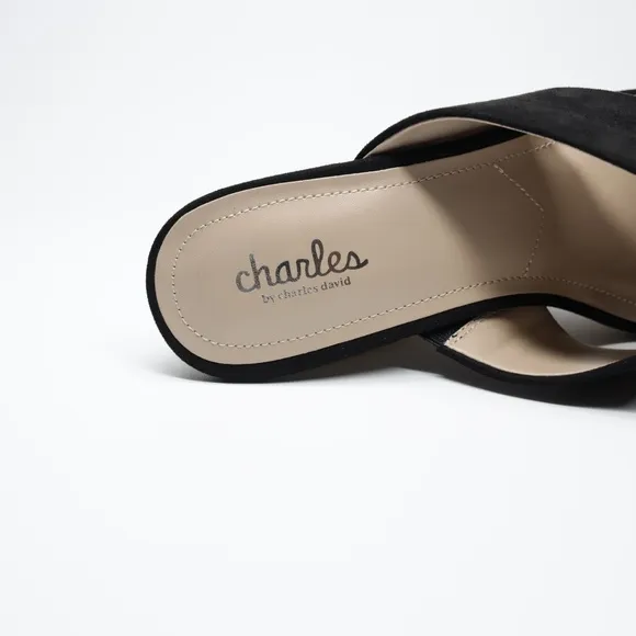 Charles By Charles David Womens Latrice Wedge‎ Heeled Sandals Black Size 10