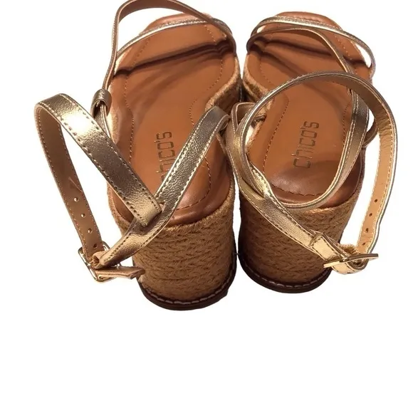 Chicos Carlina Wedge Espadrille Sandals NWT