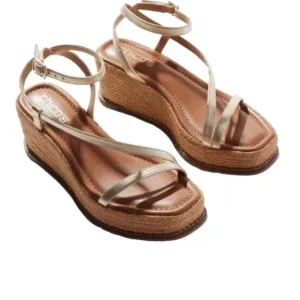Chicos Carlina Wedge Espadrille Sandals NWT