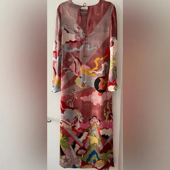Chufy Zappa Maxi Dress in Trippy Vision size S