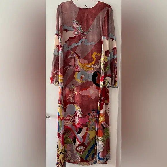 Chufy Zappa Maxi Dress in Trippy Vision size S
