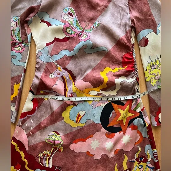 Chufy Zappa Maxi Dress in Trippy Vision size S