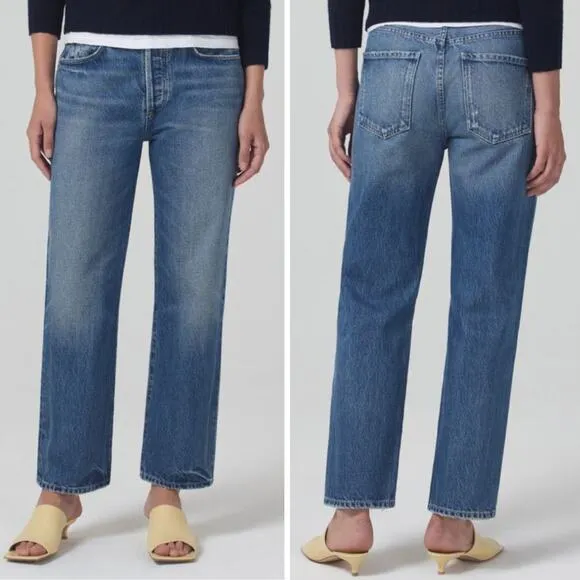 CITIZENS OF HUMANITY Emery Straight Crop Jean in Oasis Size 24