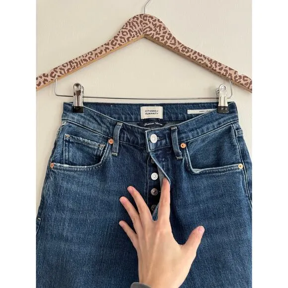 CITIZENS OF HUMANITY Emery Straight Crop Jean in Oasis Size 24