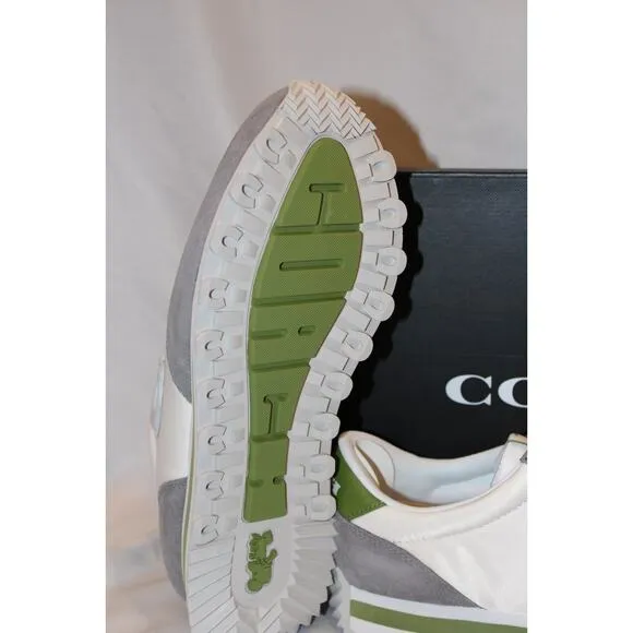 Coach Men's Runner Sneakers DK LIME/CHALK/GRAY SZ 11 NIB $195
