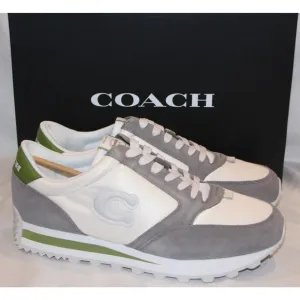Coach Men's Runner Sneakers DK LIME/CHALK/GRAY SZ 11 NIB $195