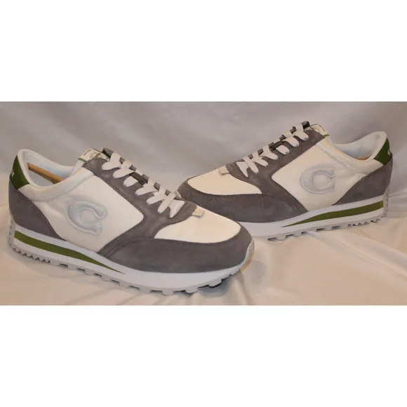 Coach Men's Runner Sneakers DK LIME/CHALK/GRAY SZ 11 NIB $195