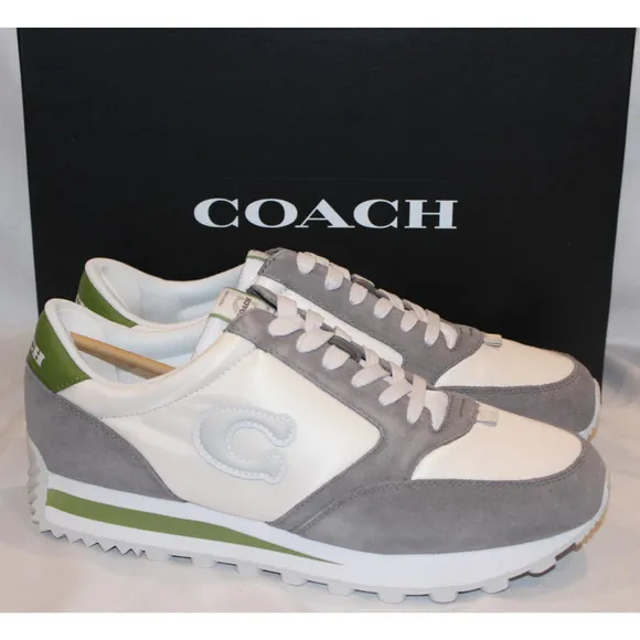 Coach Men's Runner Sneakers DK LIME/CHALK/GRAY SZ 11 NIB $195
