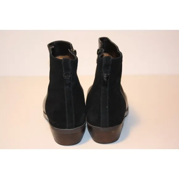 Coach Womens Black Leather Carmen Ankle Boots Shoes Size 9.5
