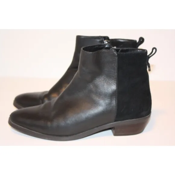 Coach Womens Black Leather Carmen Ankle Boots Shoes Size 9.5