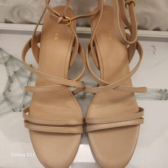 Cole Haan &quot;Addie&quot; Strappy Sandals. NIB. Size 9.5. Leather.