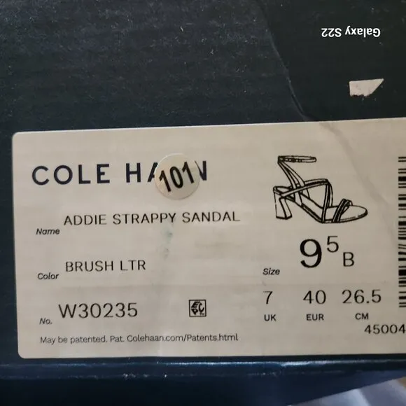 Cole Haan &quot;Addie&quot; Strappy Sandals. NIB. Size 9.5. Leather.