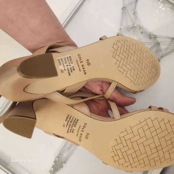 Cole Haan &quot;Addie&quot; Strappy Sandals. NIB. Size 9.5. Leather.