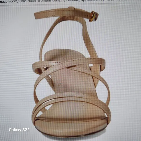 Cole Haan &quot;Addie&quot; Strappy Sandals. NIB. Size 9.5. Leather.