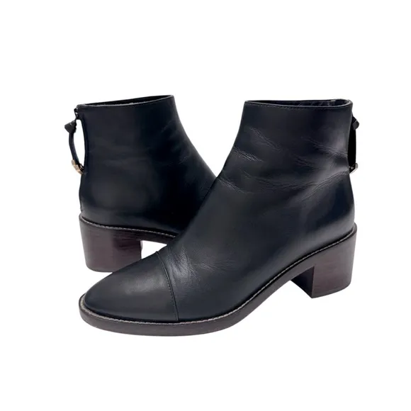 Cole Haan Ankle Boots Winnie Grand Waterproof Bootie Black Pointed Toe Sz 8