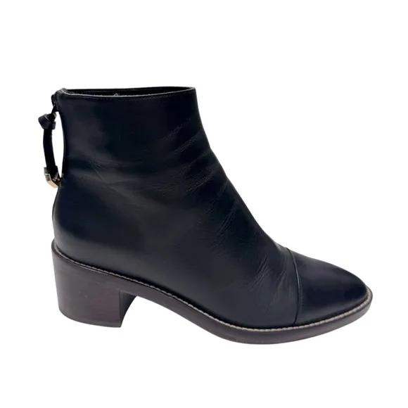 Cole Haan Ankle Boots Winnie Grand Waterproof Bootie Black Pointed Toe Sz 8